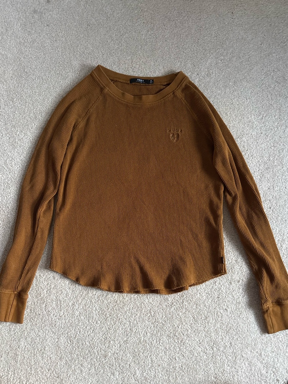 Obey Women's Long Sleeve Waffle Knit Top